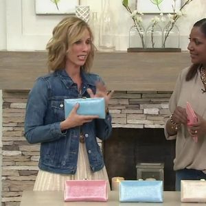 👛 Lodis 'Quinn' Blue Shimmer Ballet Clutch Wallet